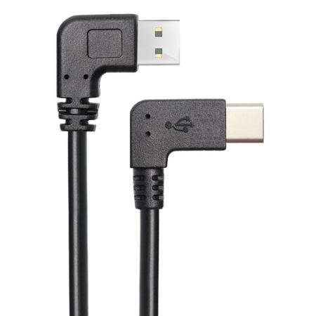 POWERTECH Καλώδιο USB σε USB Type-C CAB-U134, 90°, Dual Easy USB, 0