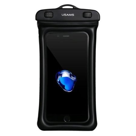 USAMS αδιάβροχη θήκη κινητού YD007, έως 6", IPX8, touch friendly, μαύρη