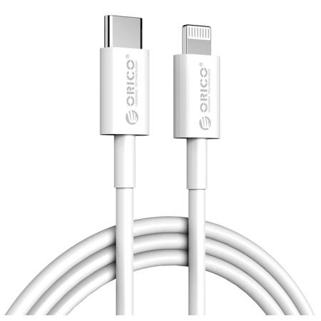 ORICO καλώδιο USB Type-C σε Lightning CL01-10, 3A, PD, MFI, 1m, λευκό