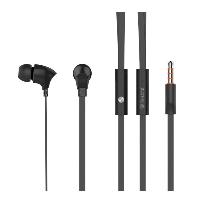 Celebrat earphones με μικρόφωνο G3, 3.5mm σύνδεση, Φ10mm, 1.2m, μαύρα