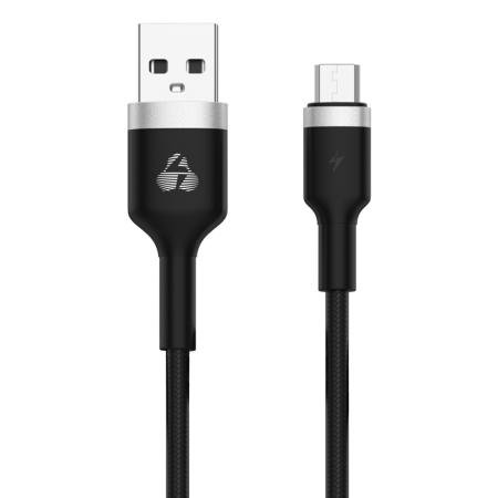 POWERTECH καλώδιο USB σε Micro USB metal PTR-0094, 15W 3A, 1m, μαύρο