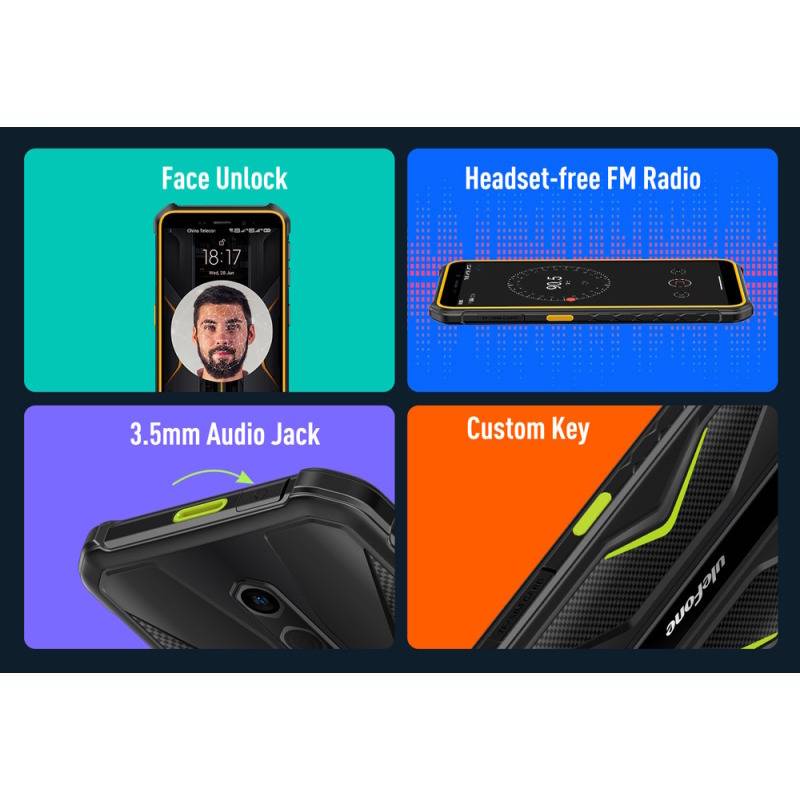 Ulefone smartphone Armor X12 Pro, 5.45", 4/64GB, 4860mAh, IP68/IP69K, μαύρο – φωτογραφία 4
