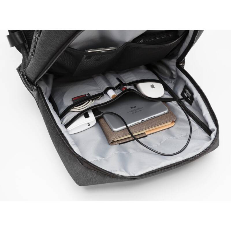 Arctic Hunter τσάντα πλάτης B00218 με θήκη laptop 15.6", USB, 24L, μαύρη – φωτογραφία 6