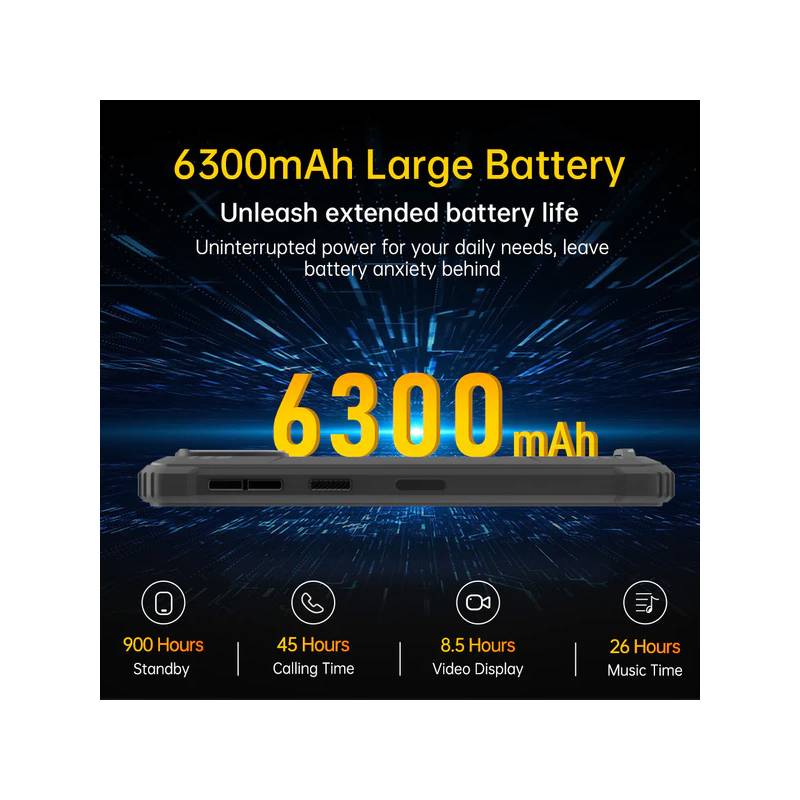 Oukitel smartphone WP32, 6", 4/128GB, 6300mAh, IP68/IP69K, μαύρο – φωτογραφία 3