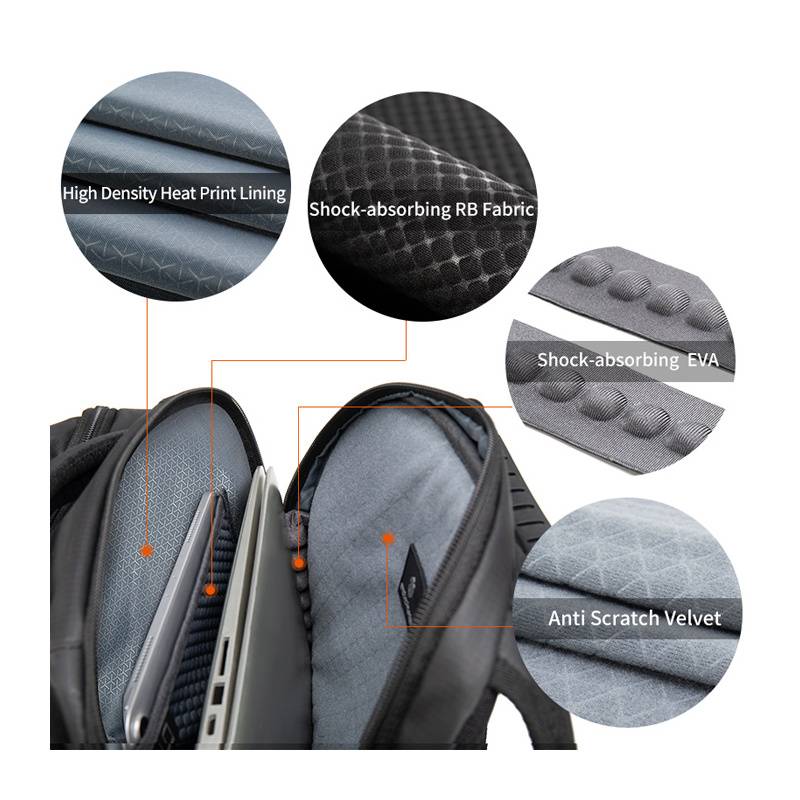 Arctic Hunter τσάντα πλάτης B00388 με θήκη laptop 15.6", USB, 27L, γκρι – φωτογραφία 5