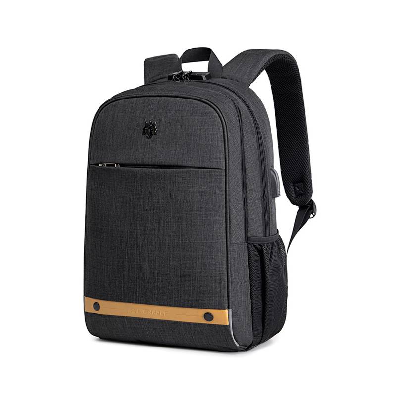 Golden Wolf τσάντα πλάτης GB00375 με θήκη laptop 15.6", 19L, USB, μαύρη