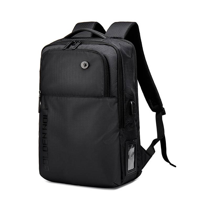 Golden Wolf τσάντα πλάτης GB00399, με θήκη laptop 15.6", 20L, μαύρη