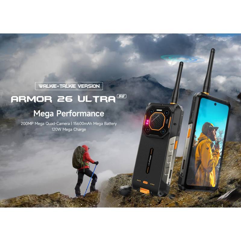 Ulefone smartphone Armor 26 Ultra Walkie-Talkie, 6.78", 12/512GB, 5G, 15600mAh, IP68/IP69K, μαύρο – φωτογραφία 2