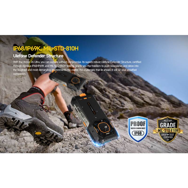 Ulefone smartphone Armor 26 Ultra Walkie-Talkie, 6.78", 12/512GB, 5G, 15600mAh, IP68/IP69K, μαύρο – φωτογραφία 4