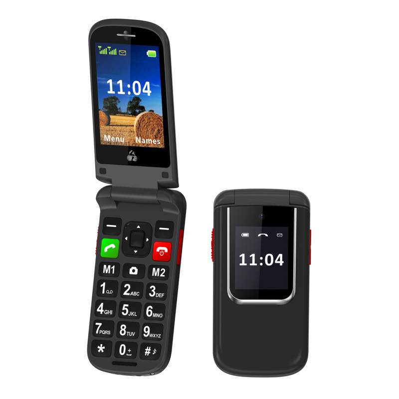 Powertech κινητό τηλέφωνο Sentry 4G Flip, 2.8/1.77", dual SIM, πλήκτρο SOS, μαύρο – φωτογραφία 3