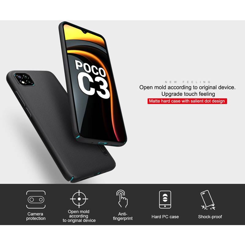 Nillkin θήκη Super Frost Shield για Xiaomi Poco C3, μαύρη – φωτογραφία 2