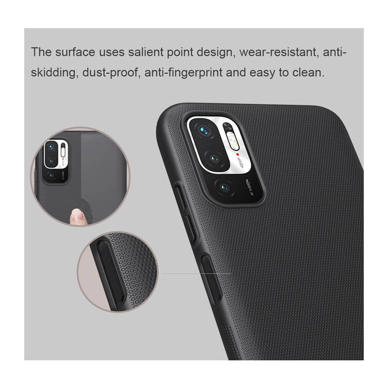 Nillkin θήκη Super Frosted Shield για Xiaomi Note 11 5G/M4 Pro 5G, μαύρη – φωτογραφία 2