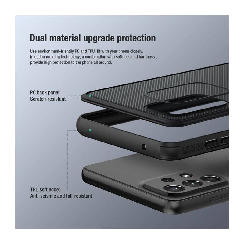 Nillkin θήκη Super Frosted Shield Pro για Samsung Galaxy A73 5G, μαύρη – φωτογραφία 3