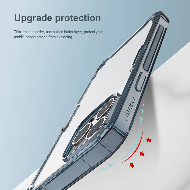 Nillkin θήκη Nature Pro για Apple iPhone 14 Pro, μπλε & διάφανη – φωτογραφία 3