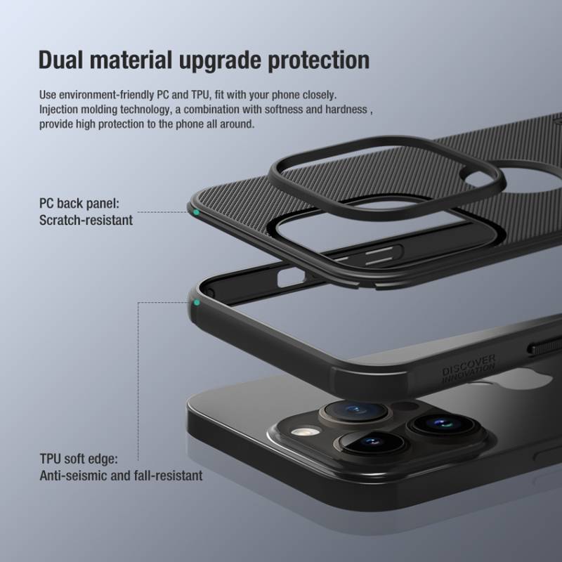 Nillkin θήκη Super Frosted Shield Pro για iPhone 14 Pro, μπλε – φωτογραφία 3