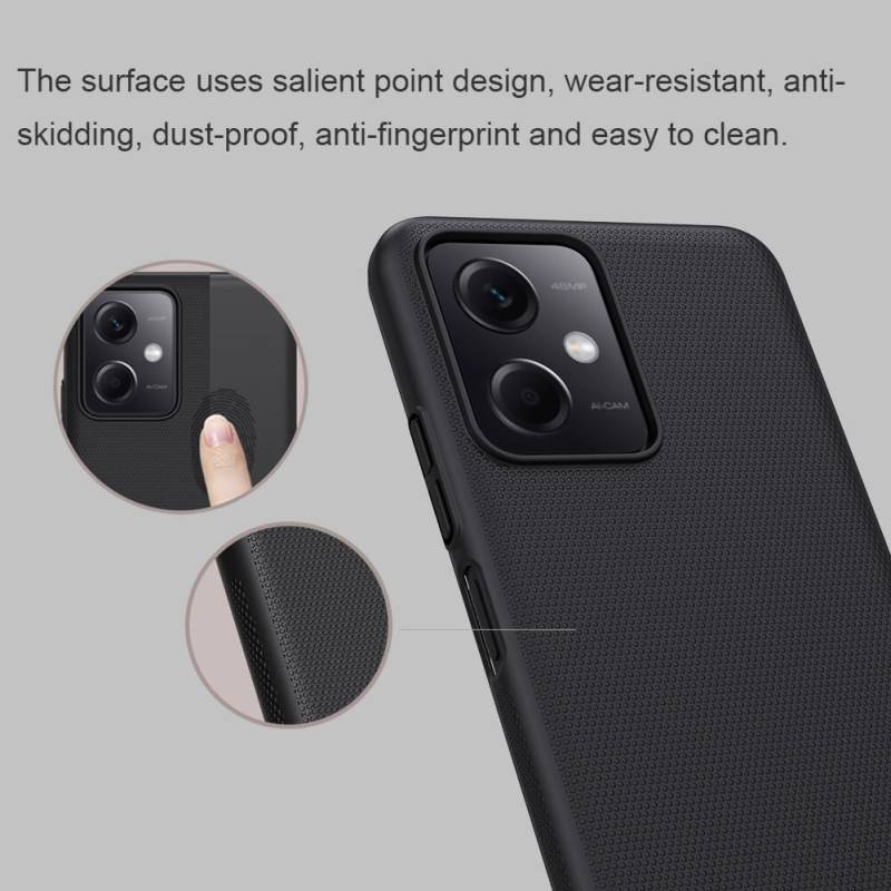 Nillkin θήκη Super Frosted Shield για Xiaomi Redmi Note 12 5G, μαύρο – φωτογραφία 2