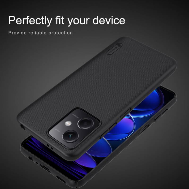 Nillkin θήκη Super Frosted Shield για Xiaomi Redmi Note 12 5G, μαύρο – φωτογραφία 3