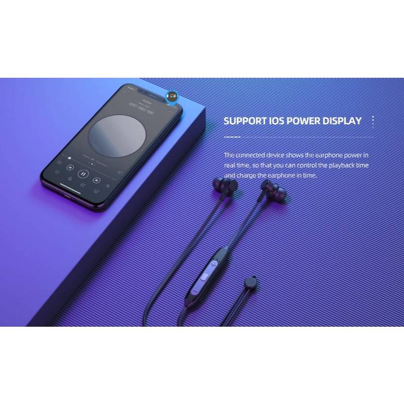 Celebrat earphones A20 με μαγνήτη, Bluetooth, 10mm, 70mAh, μαύρα – φωτογραφία 2
