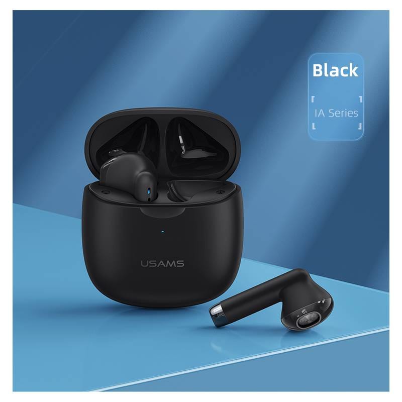 USAMS earphones IA04 με θήκη φόρτισης, True Wireless, Φ13mm, μαύρα – φωτογραφία 3