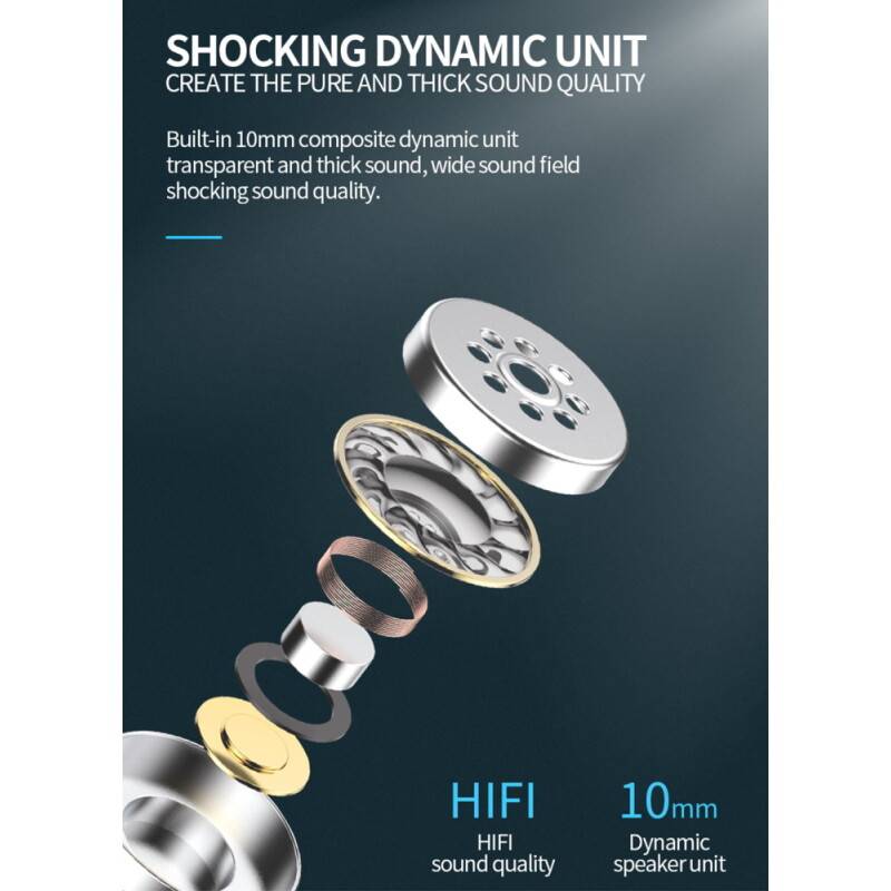 Celebrat earphones με μικρόφωνο G13, 3.5mm σύνδεση, Φ10mm, 1.2m, λευκό – φωτογραφία 3