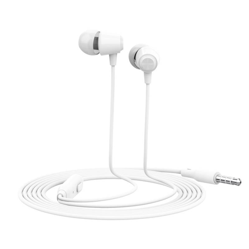 Celebrat earphones με μικρόφωνο G4, 3.5mm σύνδεση, Φ10mm, 1.2m, λευκό