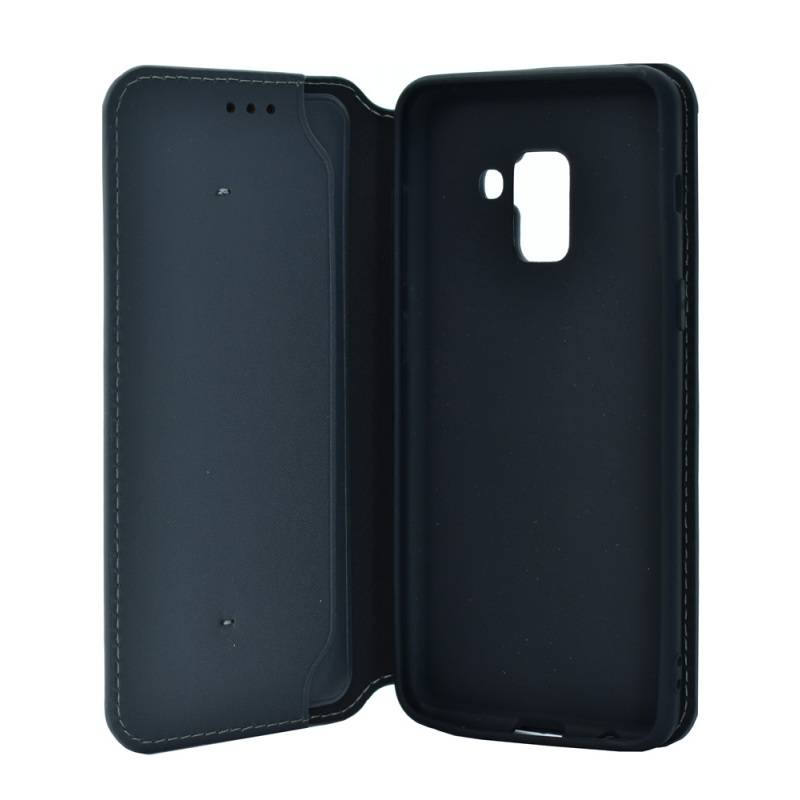 Powertech Θήκη Slim Leather για Samsung A5 2018, γκρι – φωτογραφία 3