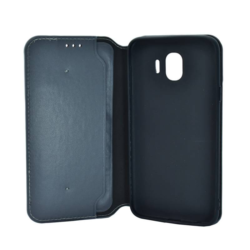 Powertech Θήκη Slim Leather για Samsung J4 2018, γκρι – φωτογραφία 3