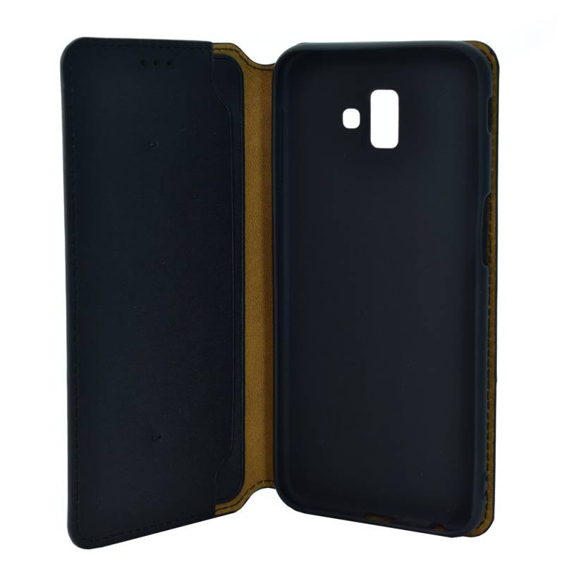 Powertech Θήκη Slim Leather για Samsung J6 Plus 2018, μαύρη – φωτογραφία 3