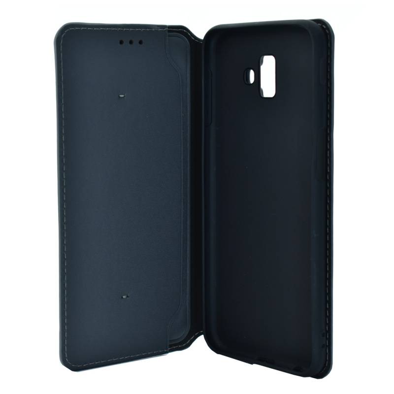 Powertech Θήκη Slim Leather για Samsung J6 Plus 2018, γκρι – φωτογραφία 3
