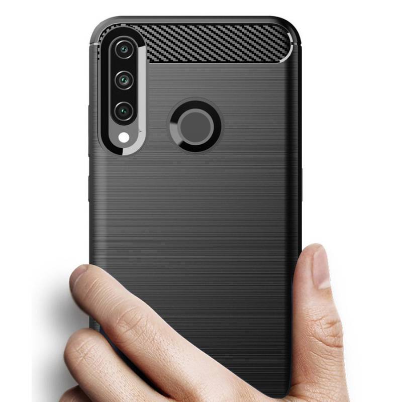 Powertech Θήκη Carbon Flex MOB-1524, Huawei Y6p, μαύρη – φωτογραφία 2