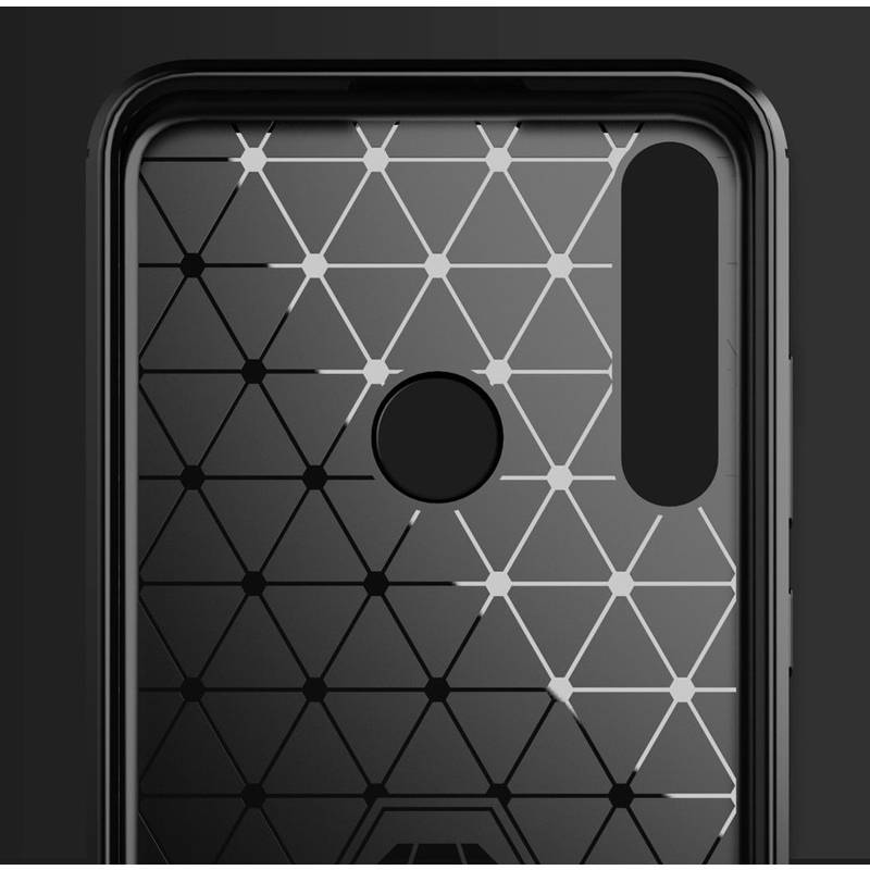 Powertech Θήκη Carbon Flex MOB-1524, Huawei Y6p, μαύρη – φωτογραφία 4