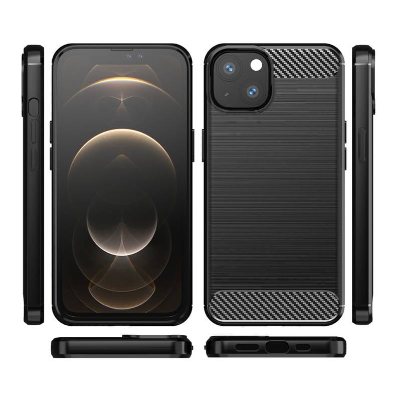 Powertech Θήκη Carbon MOB-1659 για iPhone 13 mini, μαύρη – φωτογραφία 2