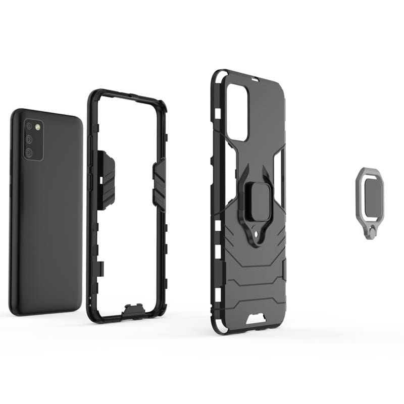 Powertech Θήκη Ring Armor MOB-1673 για Samsung A02s, μαύρη – φωτογραφία 3