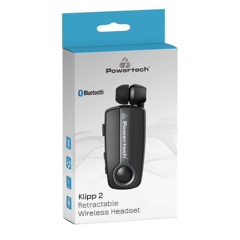 Powertech earphone Klipp 2 PT-998 multipoint, Bluetooth 5.1, USB-C, γκρι – φωτογραφία 3
