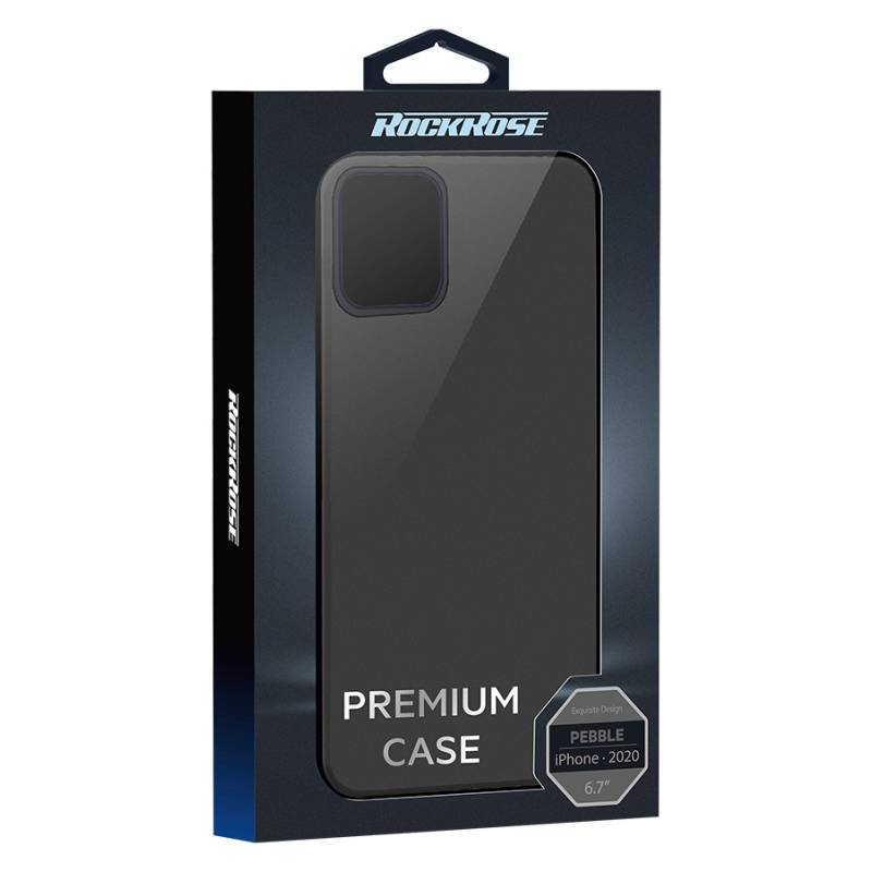 Rockrose θήκη Pebble για iPhone 12 mini, μαύρη – φωτογραφία 3