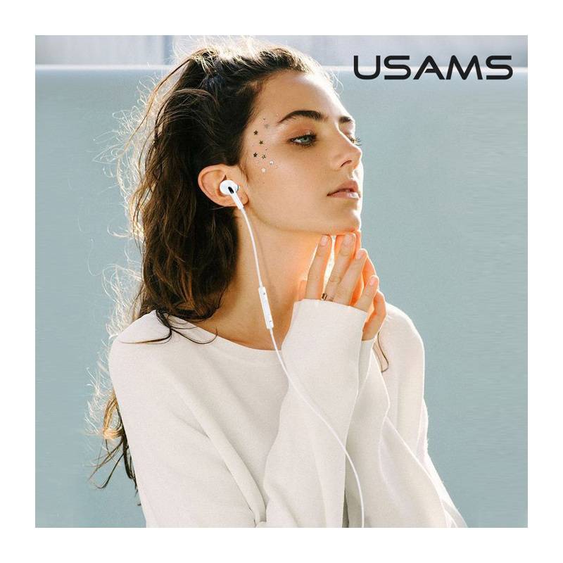 USAMS earphones με μικρόφωνο EP-41, Lightning, Φ10mm, 1.2m, λευκά – φωτογραφία 6
