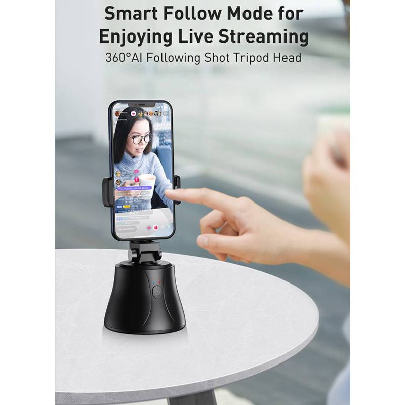 Baseus smart βάση για smartphone με tracking, SUYT-B01, μαύρη – φωτογραφία 2