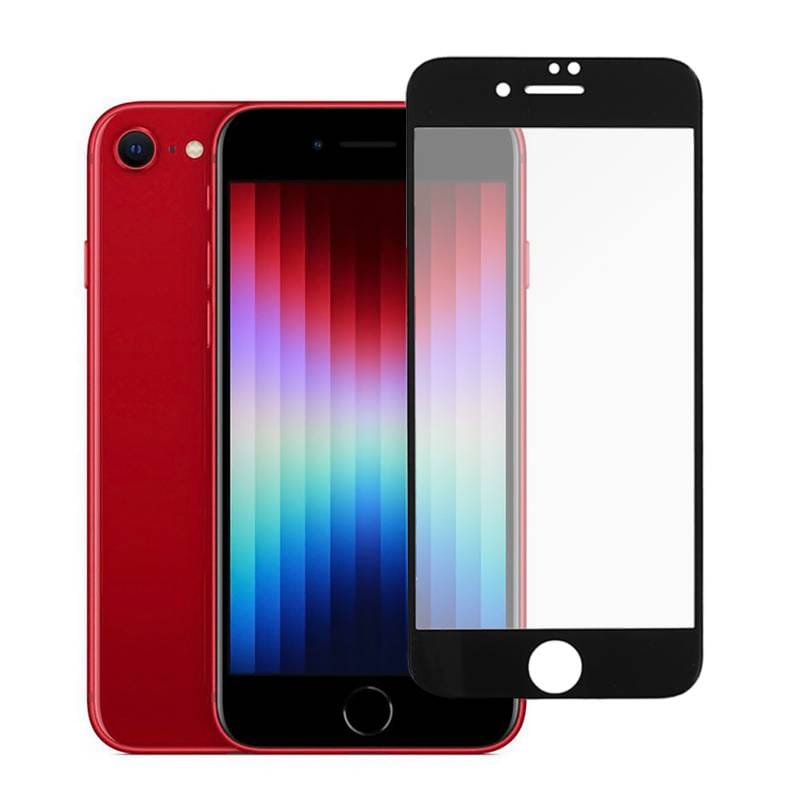 Powertech tempered glass 5D TGC-0584, full glue, iPhone SE 2022, μαύρο Powertech tempered glass 5D TGC-0584, full glue, iPhone SE 2022, μαύρο