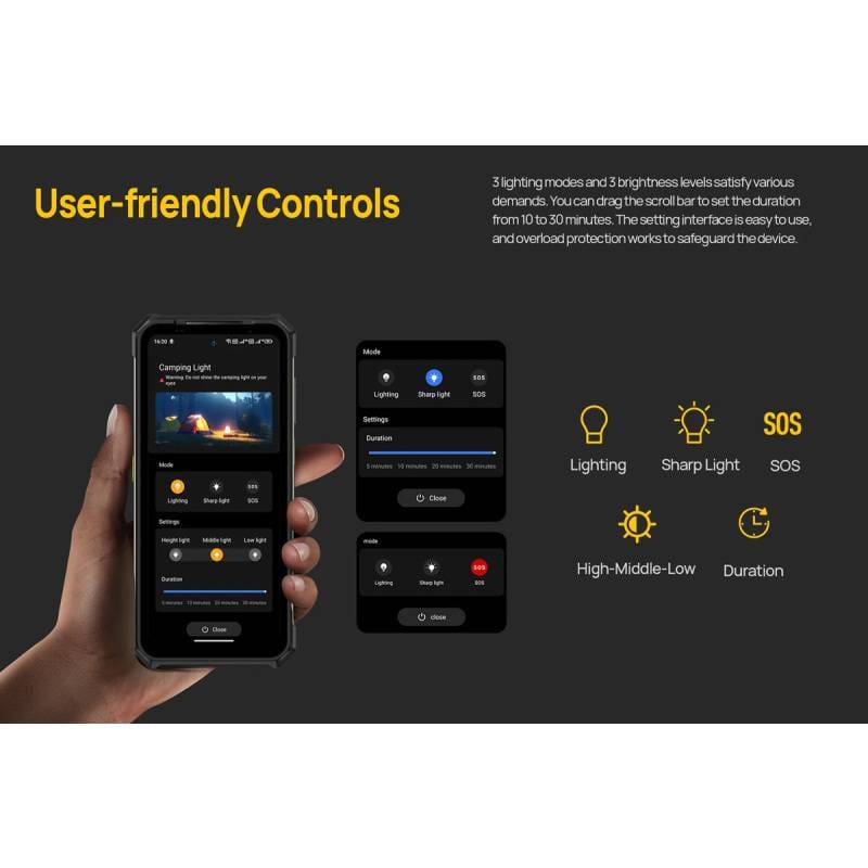 Ulefone smartphone Armor 24, 6.78", 12/256GB, 22000mAh, IP68/IP69K, μαύρο – φωτογραφία 5