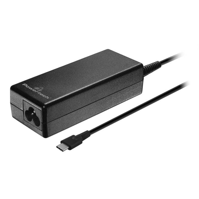 Powertech φορτιστής laptop PT-1319, USB-C PD 3.0, universal, 65W, μαύρος