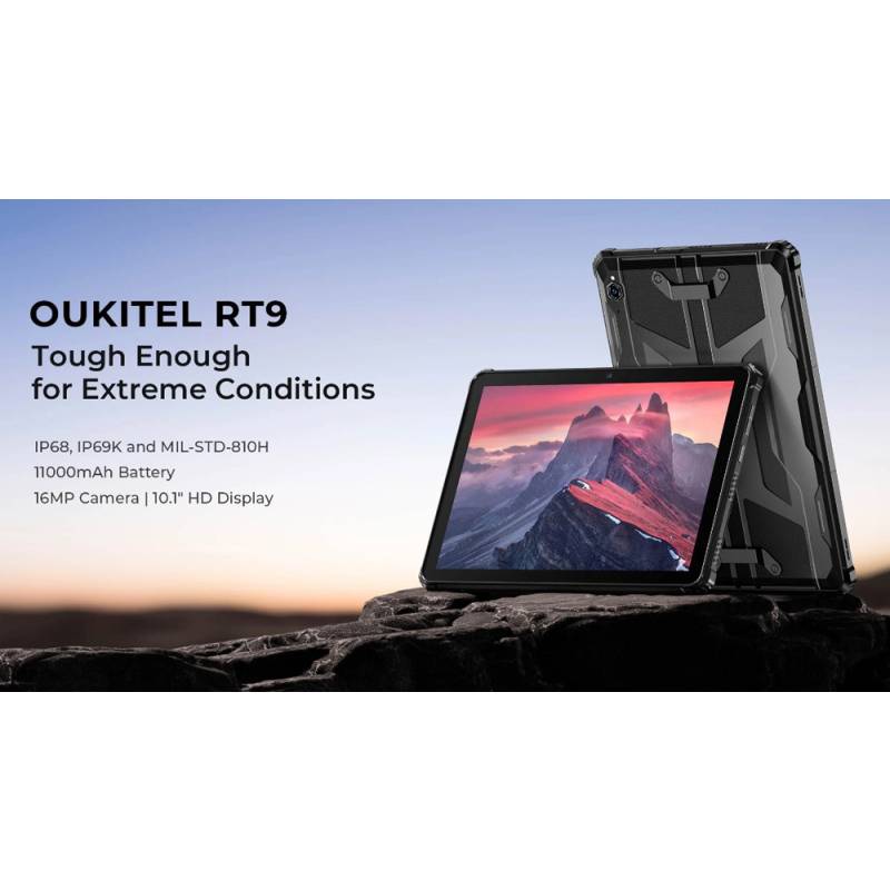 Oukitel tablet RT9, 10.1", 6/256GB, 4G, 11000mAh, IP68/IP69K, μαύρο – φωτογραφία 2