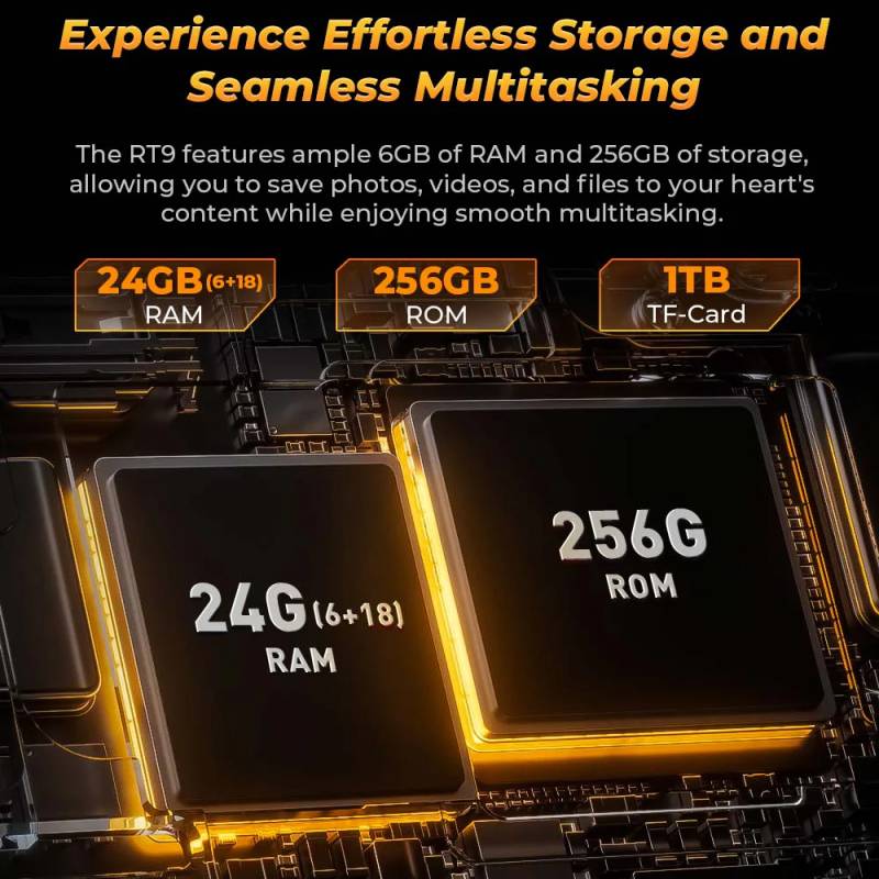 Oukitel tablet RT9, 10.1", 6/256GB, 4G, 11000mAh, IP68/IP69K, μαύρο – φωτογραφία 6