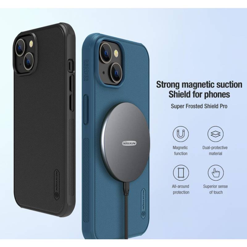 Nillkin θήκη Super Frosted Shield Pro Magnetic για iPhone 14 Plus, μαύρη – φωτογραφία 2