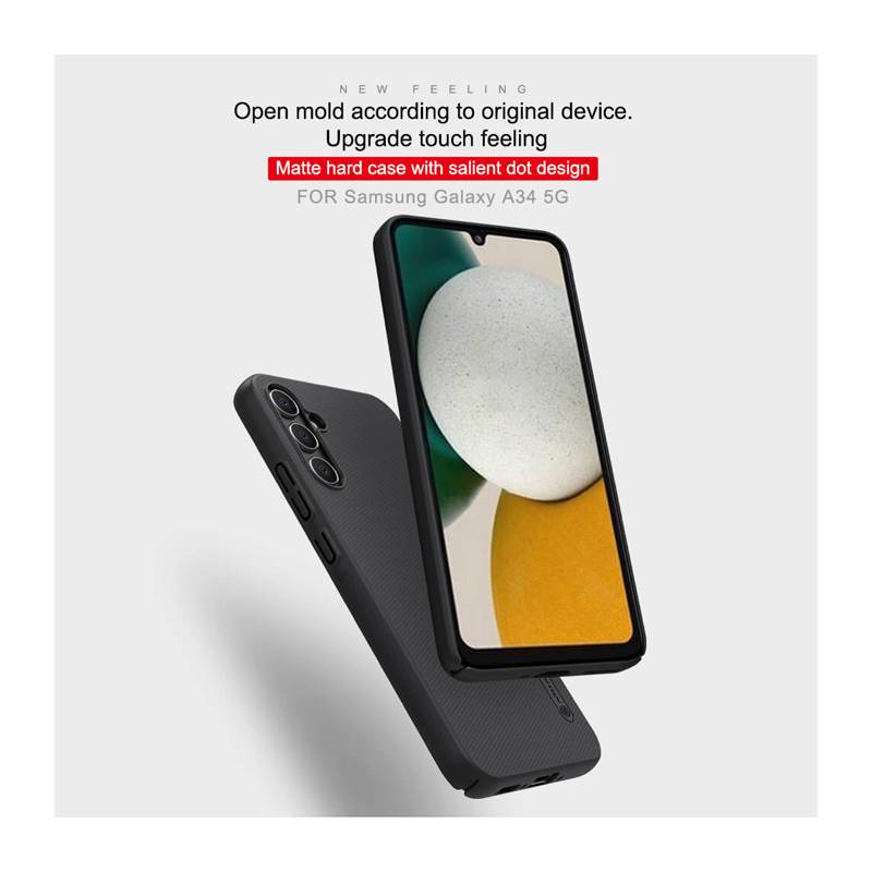 Nillkin θήκη Super Frosted Shield για Samsung Galaxy A34 5G, μαύρη – φωτογραφία 2