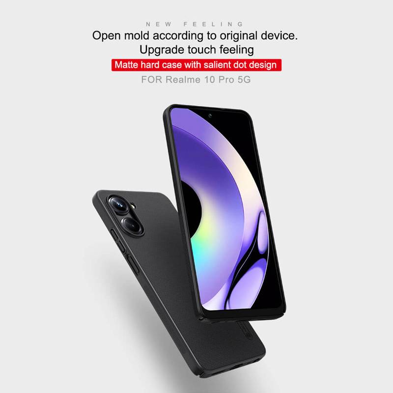 Nillkin θήκη Super Frosted Shield για Realme 10 Pro 5G, μαύρη – φωτογραφία 2