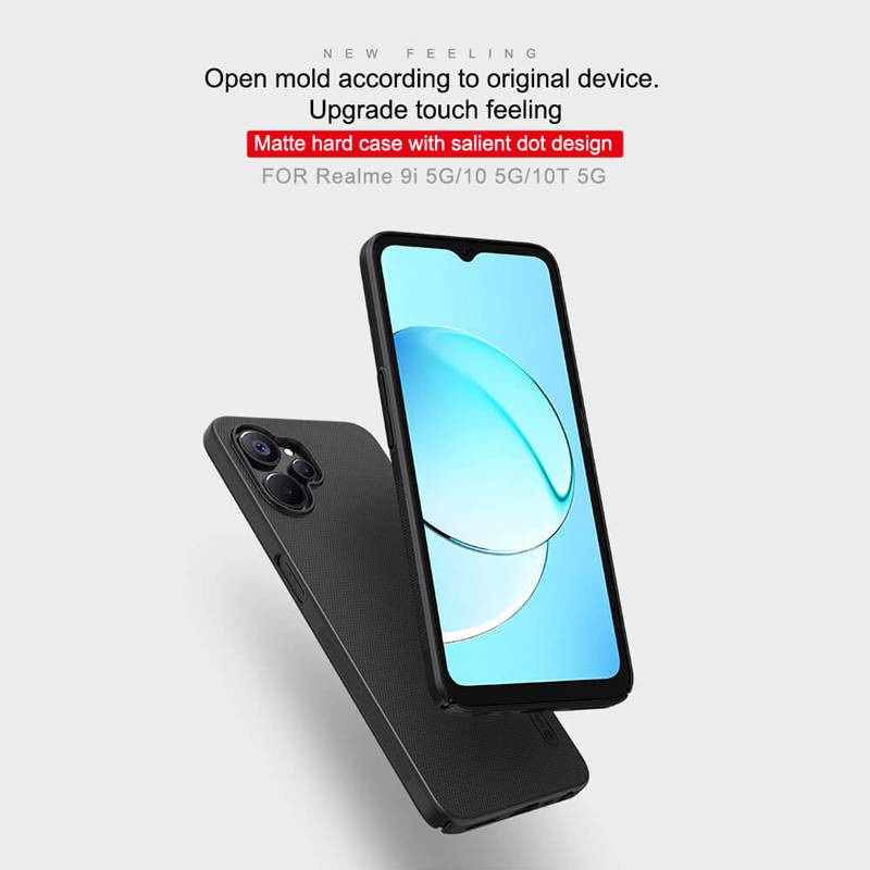 Nillkin θήκη Super Frosted Shield για Realme 9i 5G/10 5G, μαύρη – φωτογραφία 2