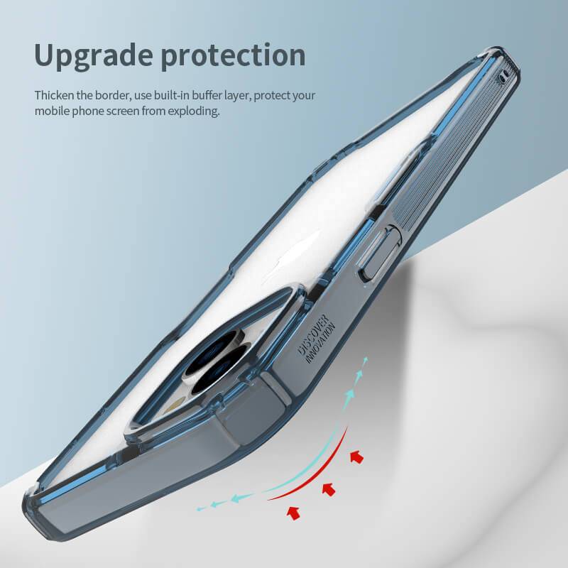 Nillkin θήκη Nature Pro για iPhone 15, διάφανη-μπλε – φωτογραφία 3