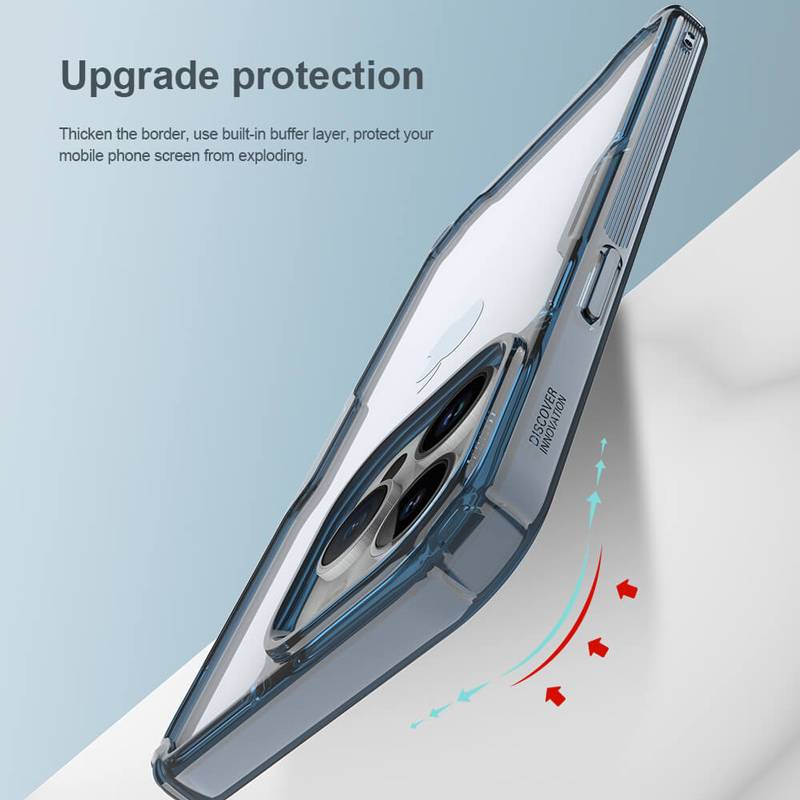 Nillkin θήκη Nature Pro για iPhone 15 Pro, διάφανη-μπλε – φωτογραφία 3