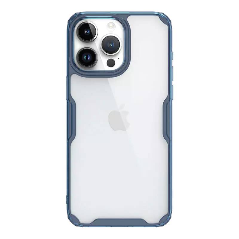 Nillkin θήκη Nature Pro για iPhone 15 Pro Max, διάφανη-μπλε Nillkin θήκη Nature Pro για iPhone 15 Pro Max, διάφανη-μπλε