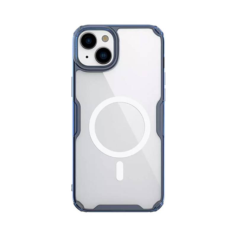 Nillkin θήκη Nature Pro Magnetic για iPhone 15, διάφανη-μπλε